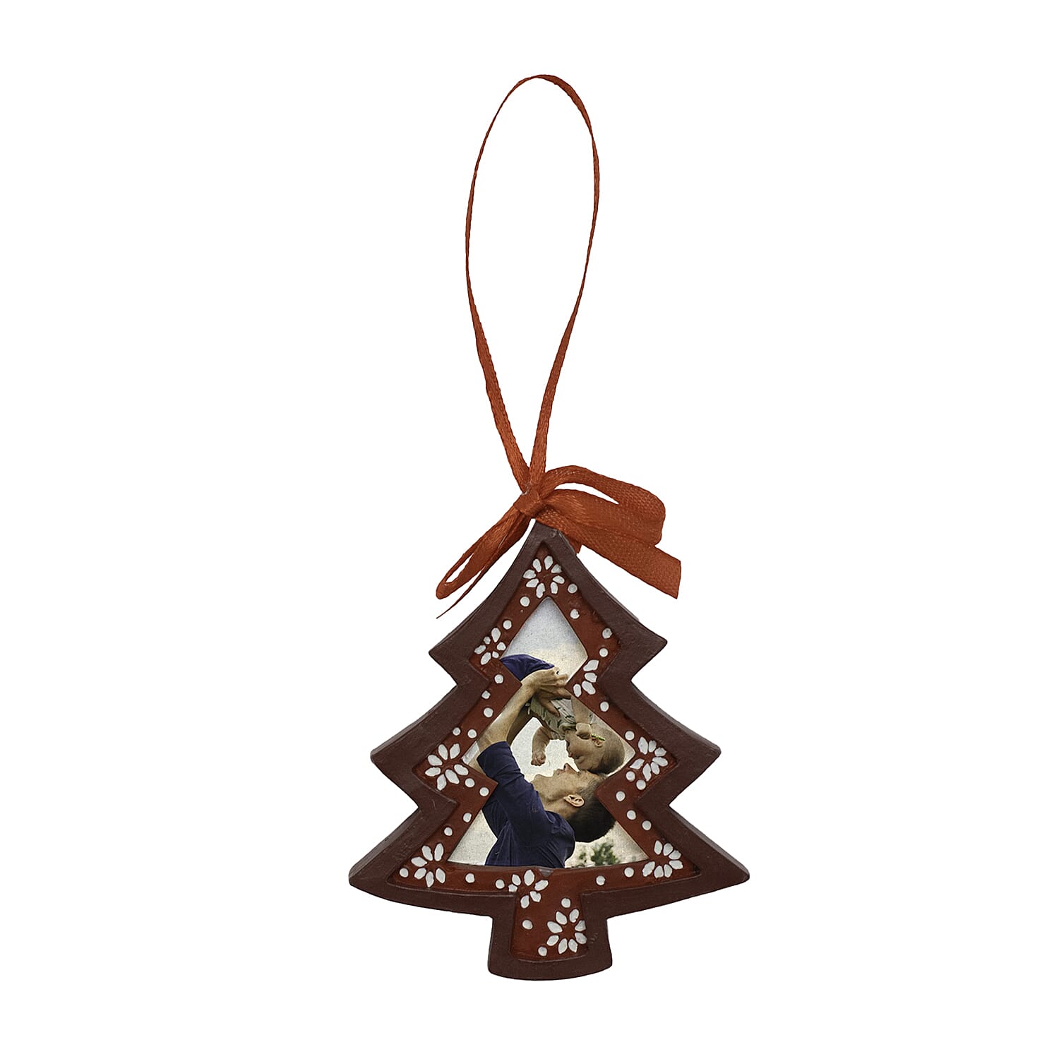 Set of 2 Hanging Photo Frames (Christmas Tree and Gnome) - Red 7558194 2