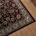 Luxurious Pile Carpet with Kashmiri Artistry (Size 180x120cm) - Red
