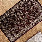 Luxurious Pile Carpet with Kashmiri Artistry (Size 180x120cm) - Red