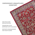 Luxurious Pile Carpet with Kashmiri Artistry (Size 180x120cm) - Red