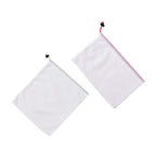 Set of 10 - Fruit Drawstring Eco-Friendly Mesh Bag Capacity - (4x14cm, 6x20cm) - White