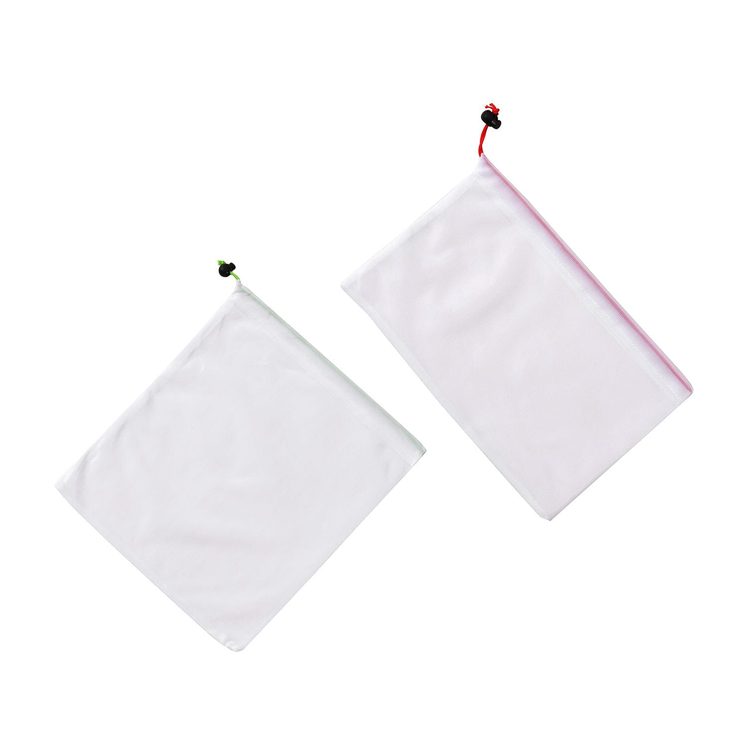 Set of 10 - Fruit Drawstring Eco-Friendly Mesh Bag Capacity - (4x14cm, 6x20cm) - White 7561952 4