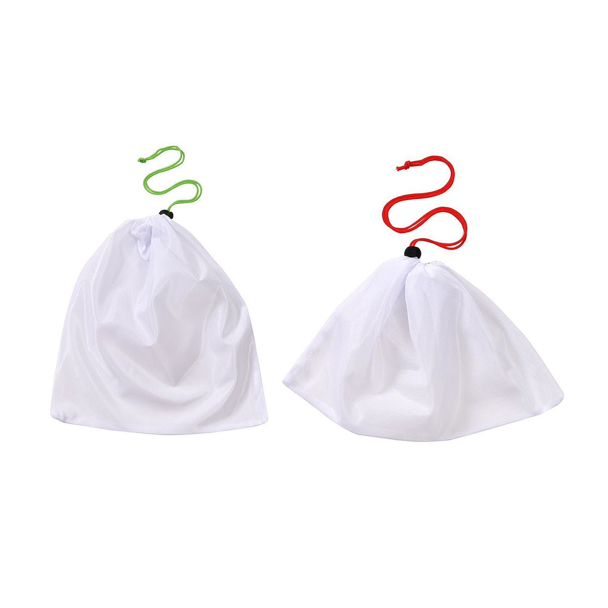 Set of 10 - Fruit Drawstring Eco-Friendly Mesh Bag Capacity - (4x14cm, 6x20cm) - White 7561952 5
