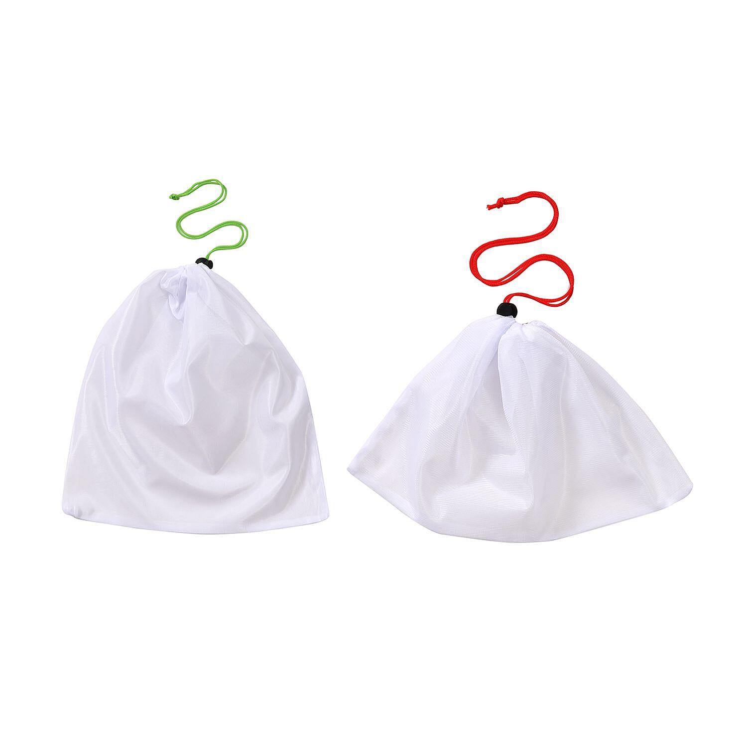 Set of 10 - Fruit Drawstring Eco-Friendly Mesh Bag Capacity - (4x14cm, 6x20cm) - White 7561952 5
