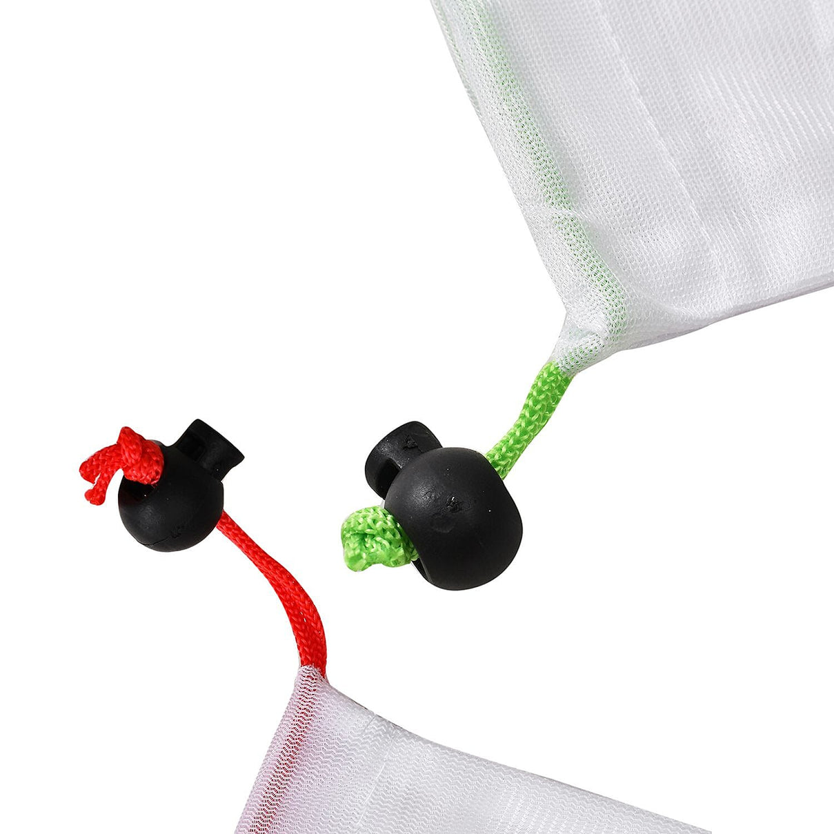 Set of 10 - Fruit Drawstring Eco-Friendly Mesh Bag Capacity - (4x14cm, 6x20cm) - White 7561952 6