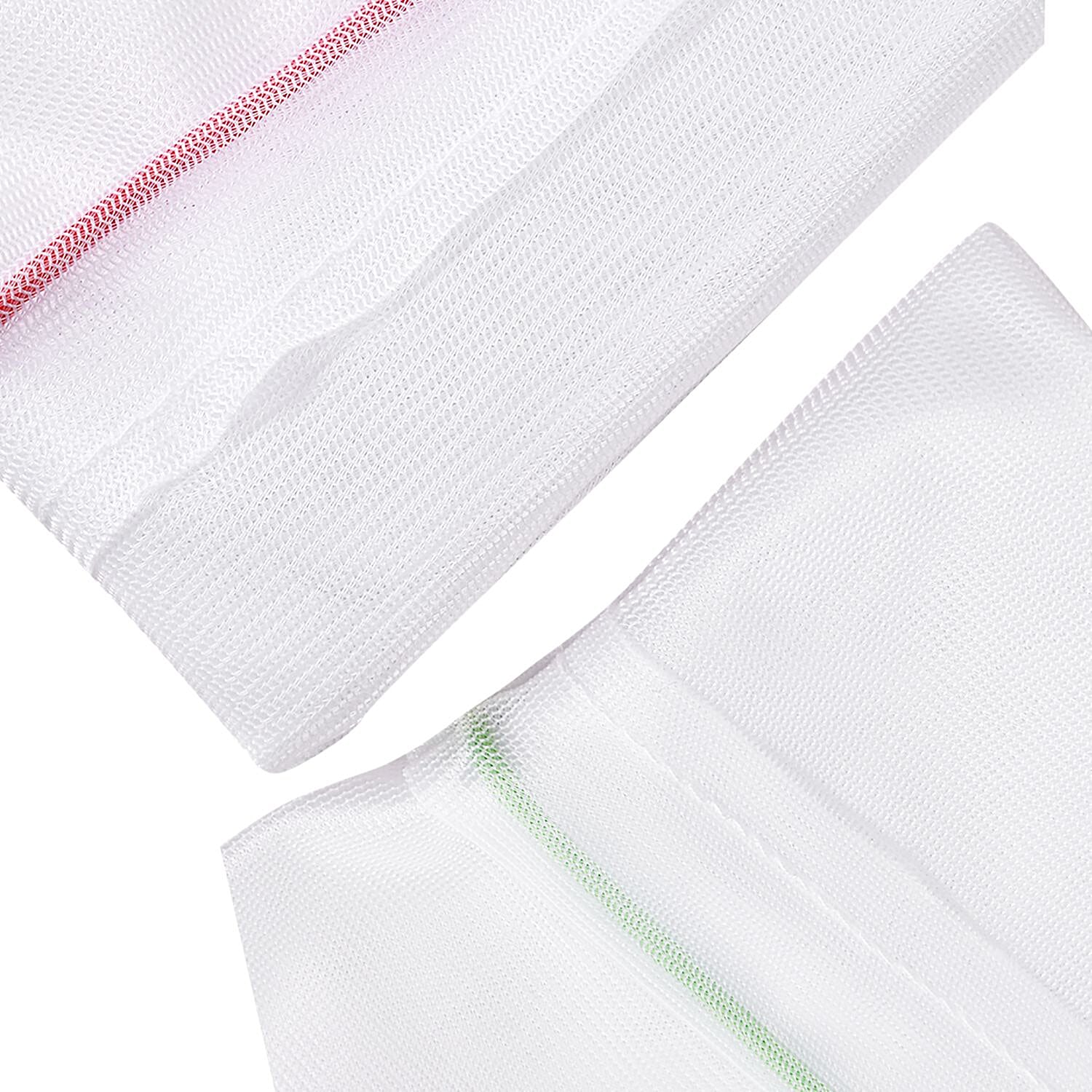 Set of 10 - Fruit Drawstring Eco-Friendly Mesh Bag Capacity - (4x14cm, 6x20cm) - White 7561952 7