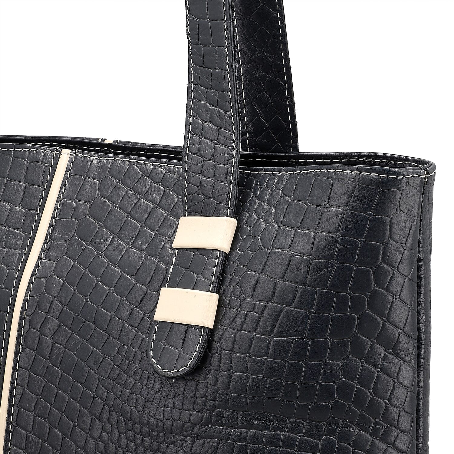 Crocodile Pattern Embossed Tote Bag 7562156 10
