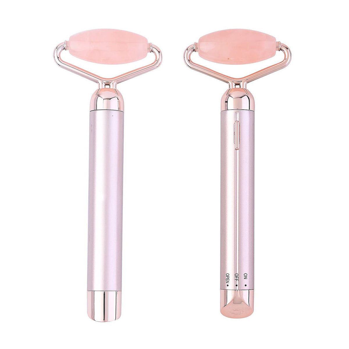 Beautech - 3-in-1 Electric Vibrating Rose Quartz Massage Roller Includes 3D face roller massager, facial roller massager and under eye press massager 7565412 8