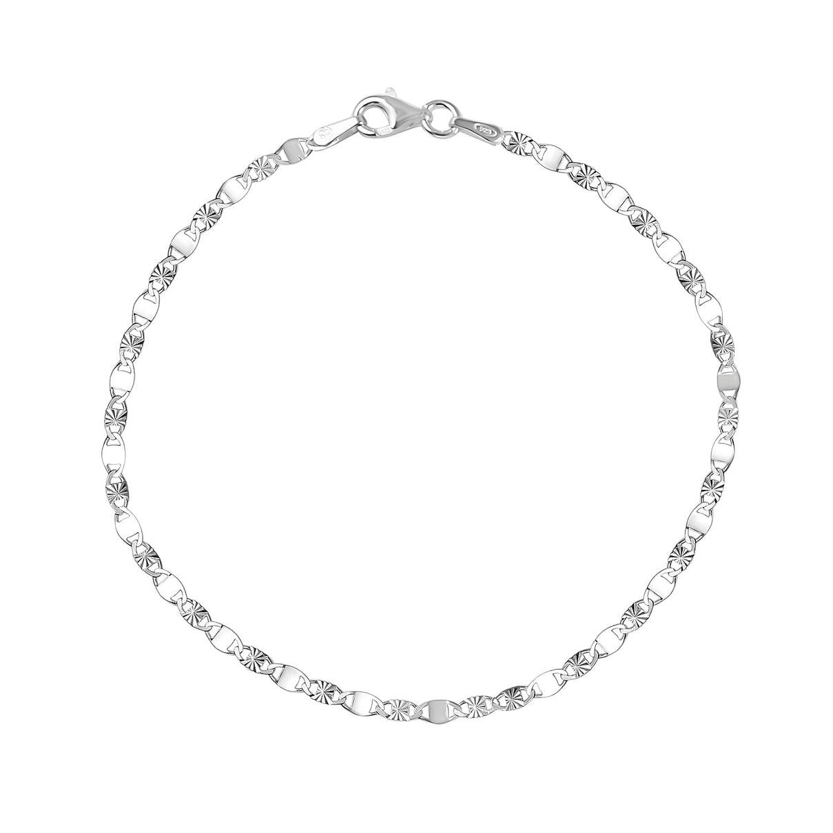Designer Inspired - Italian Made Sterling Siler Fancy Bracelet (Size - 7.5) 7567226 0