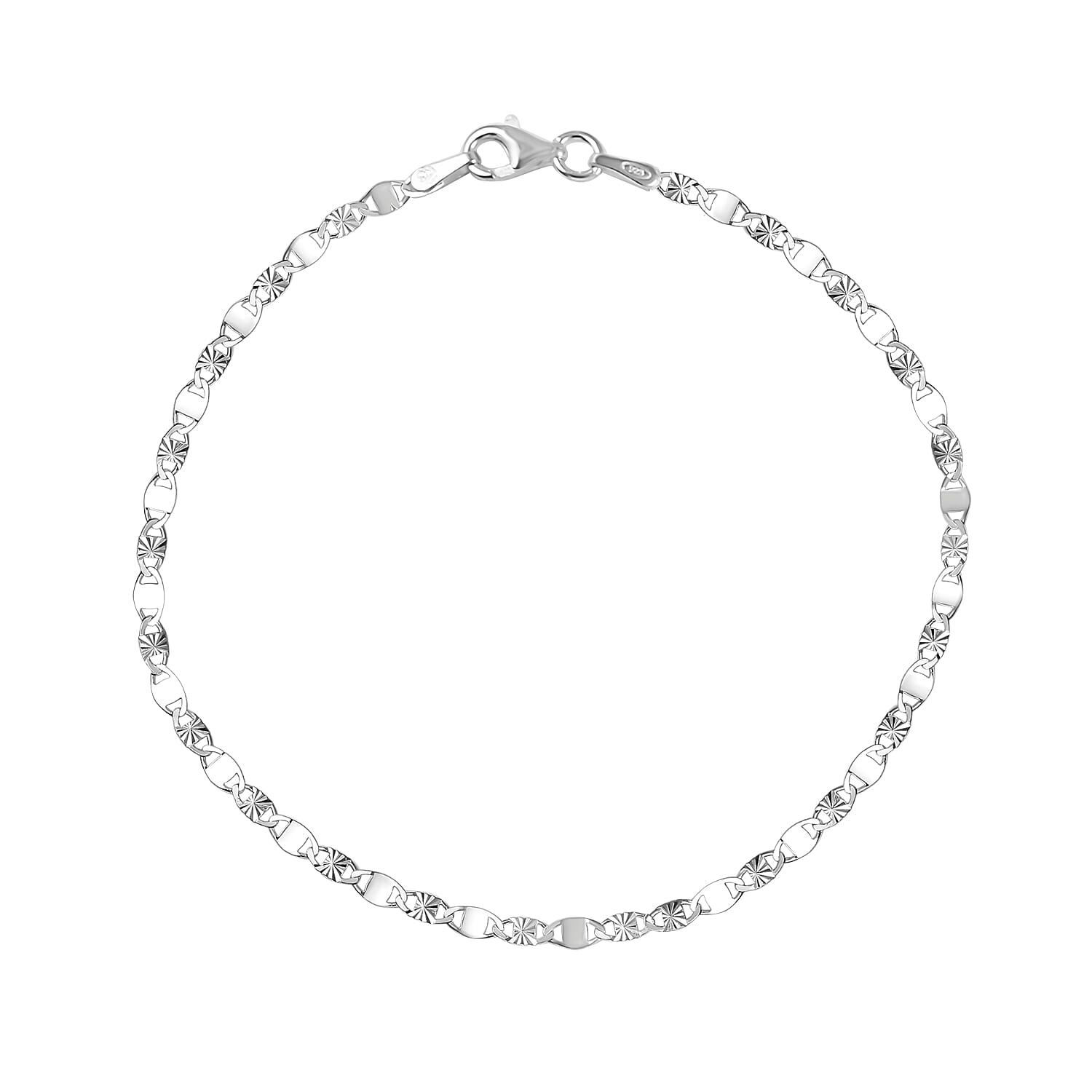 Designer Inspired - Italian Made Sterling Siler Fancy Bracelet (Size - 7.5) 7567226 0
