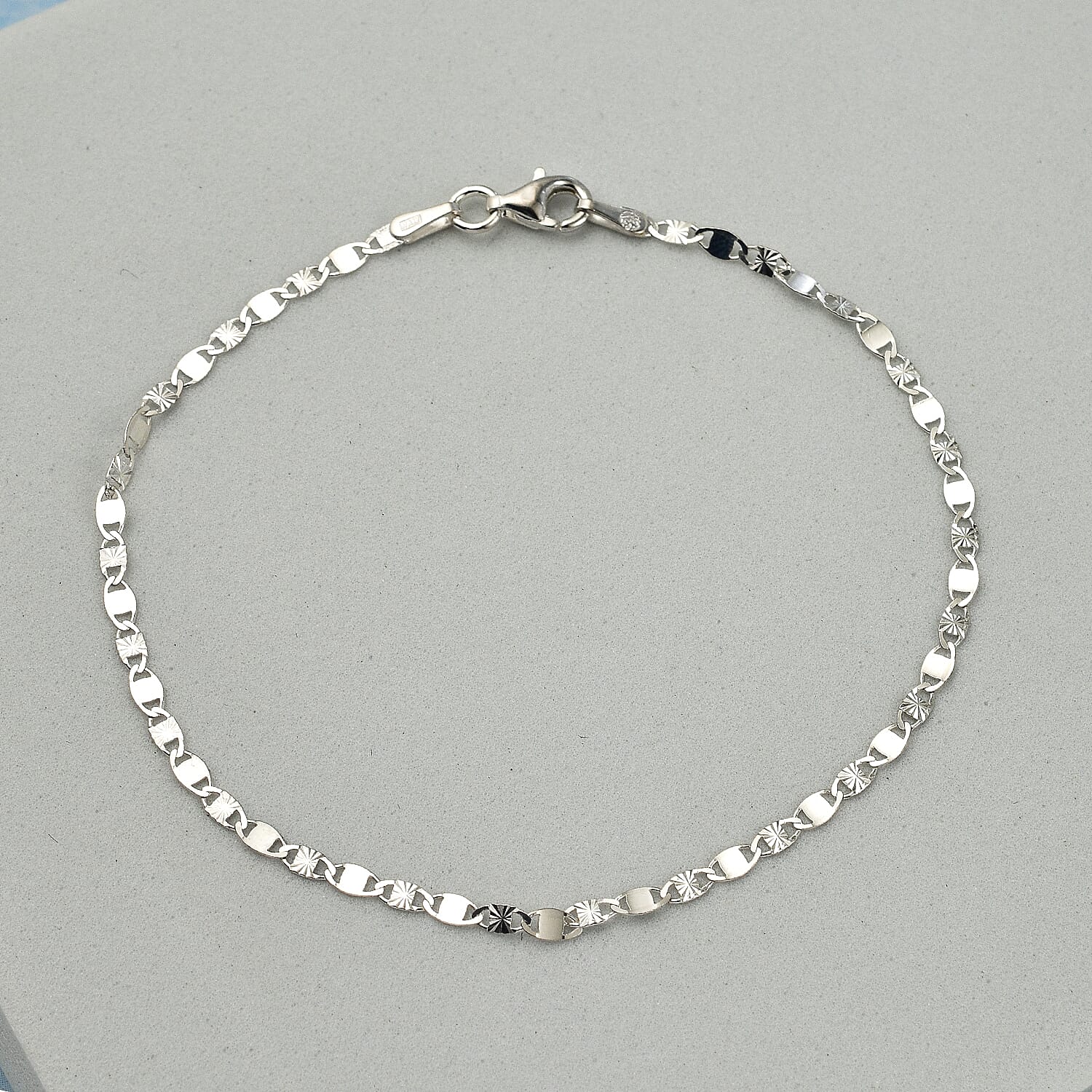 Designer Inspired - Italian Made Sterling Siler Fancy Bracelet (Size - 7.5) 7567226 1