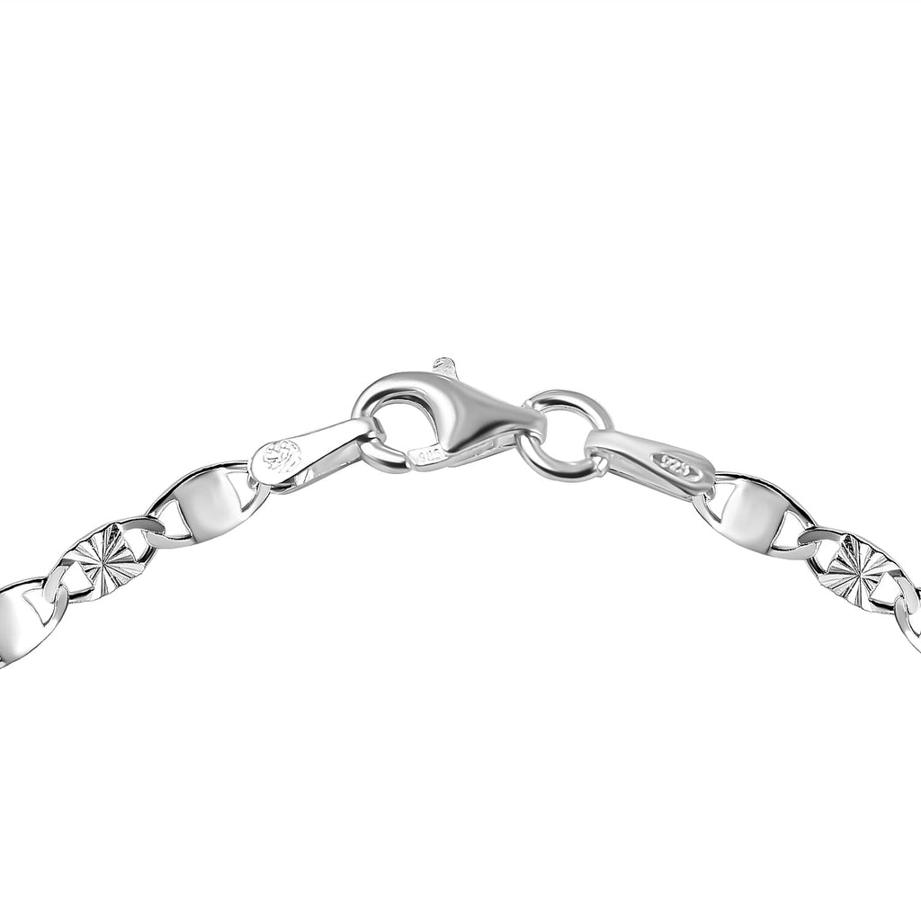 Designer Inspired - Italian Made Sterling Silver  Bracelet (Size - 7.5)