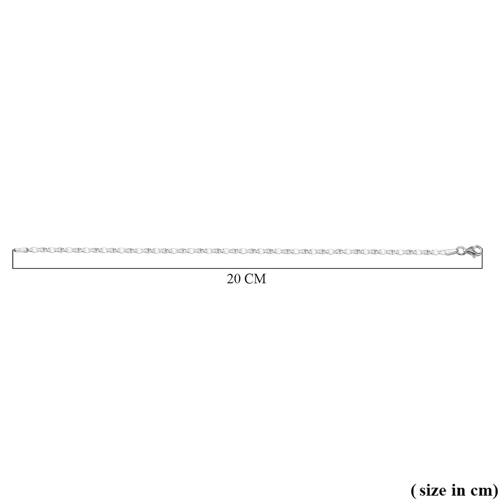 Designer Inspired - Italian Made Sterling Silver  Bracelet (Size - 7.5)