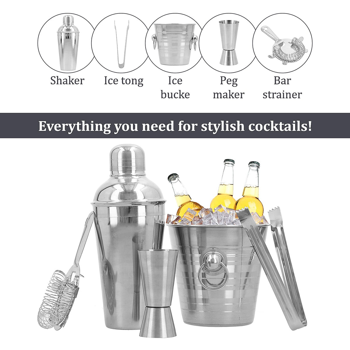 5-Piece Stainless Steel Bar Tools Set 7568997 2
