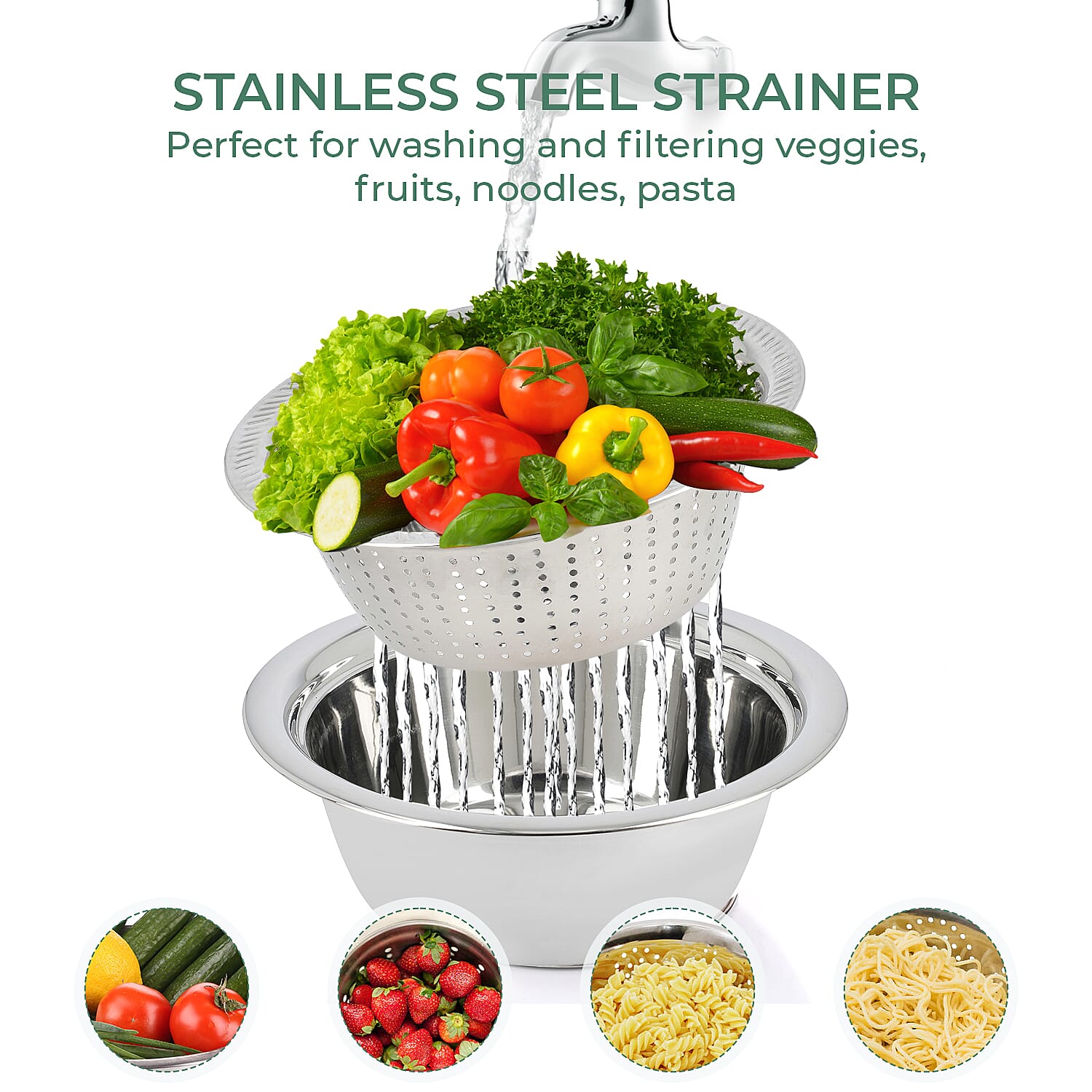 Versatile Multifunctional Basin Set 3 Stainless Steel 7570299 9