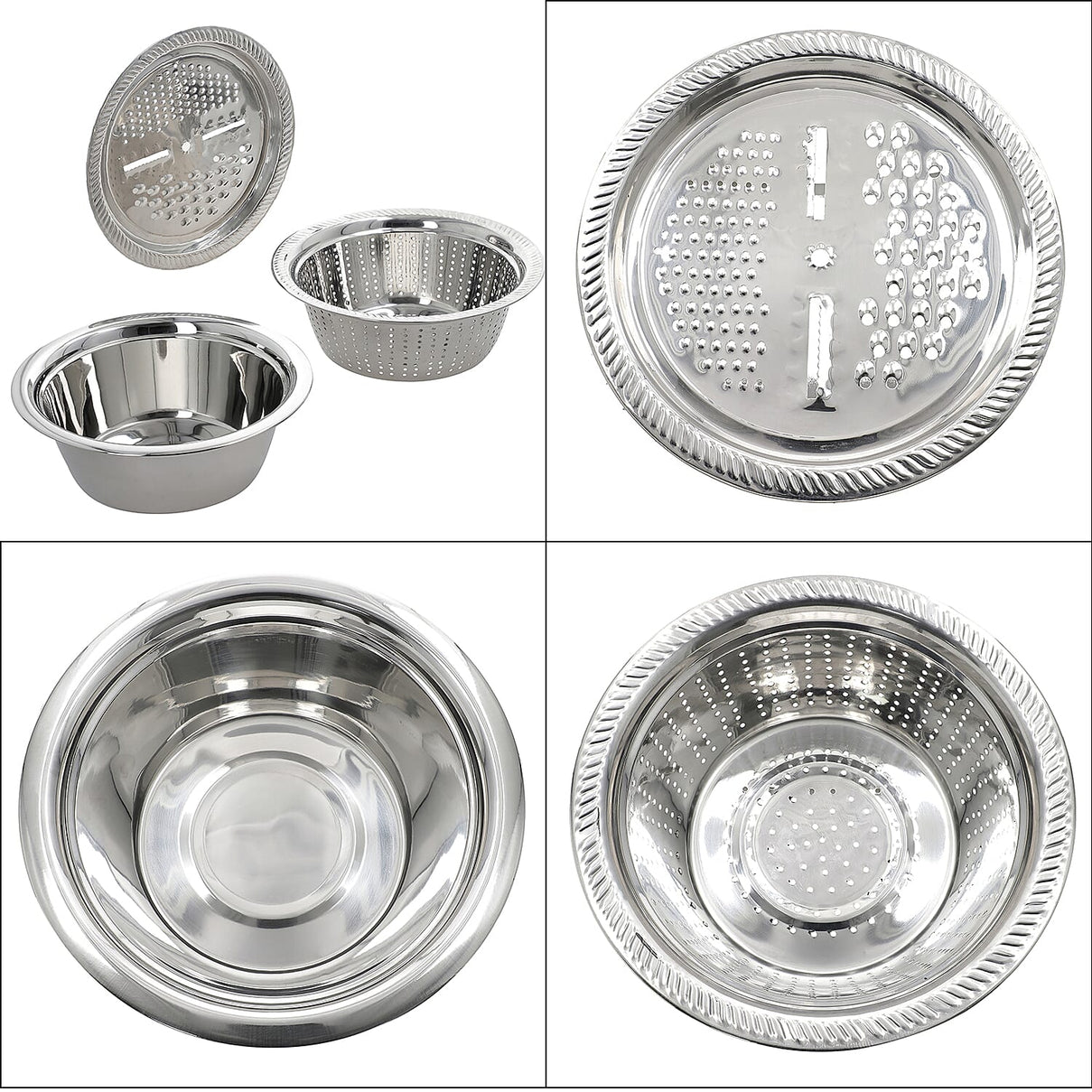 Versatile Multifunctional Basin Set 3 Stainless Steel 7570299 11