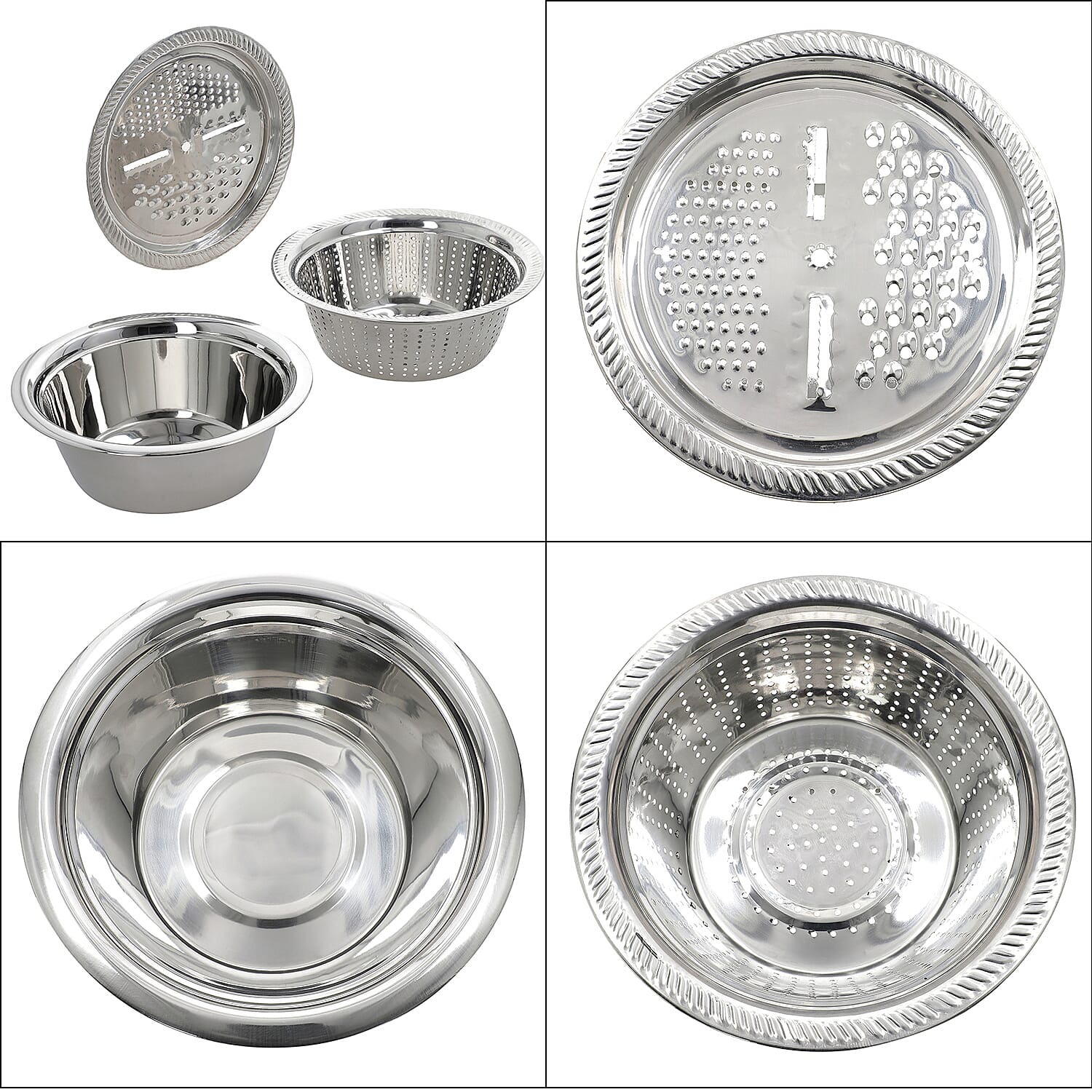 Versatile Multifunctional Basin Set 3 Stainless Steel 7570299 11