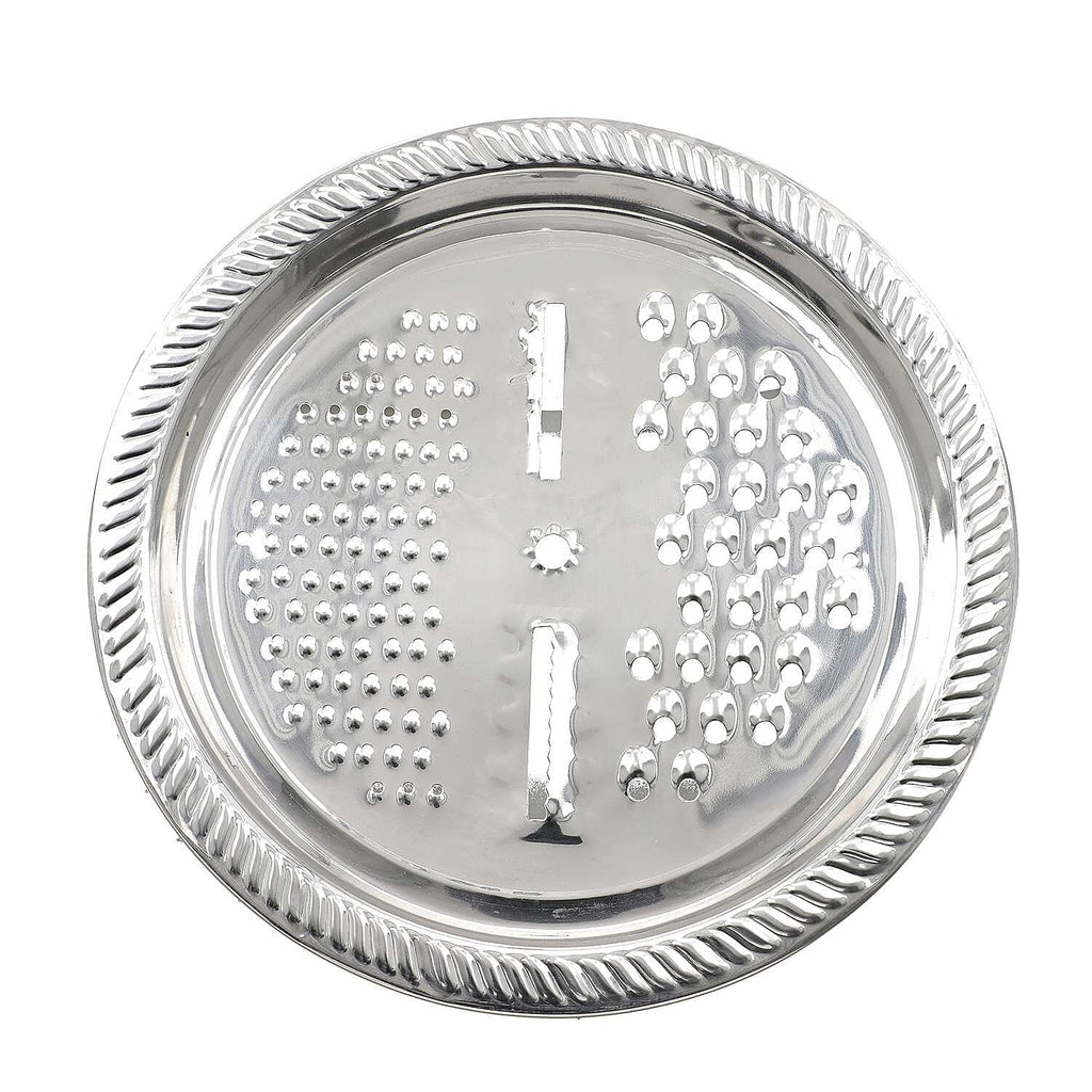 Set of 3 Stainless Steel Multifunctional Grating Basin (26 cm) - Silver