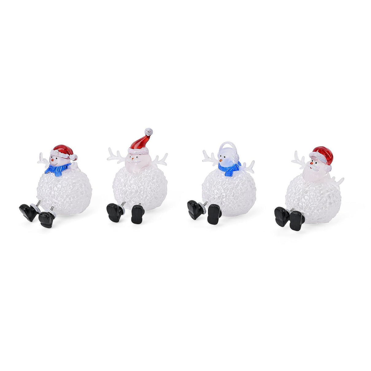 Set of 4 Battery Operated Lighted Santa Gnome Christmas Decor Lights 7572219 3