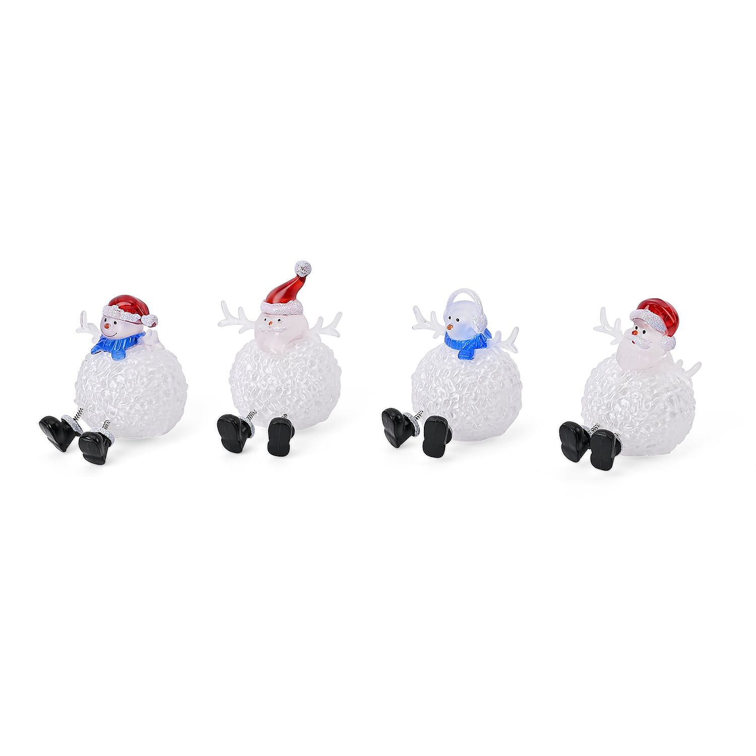 Set of 4 Battery Operated Lighted Santa Gnome Christmas Decor Lights 7572219 3