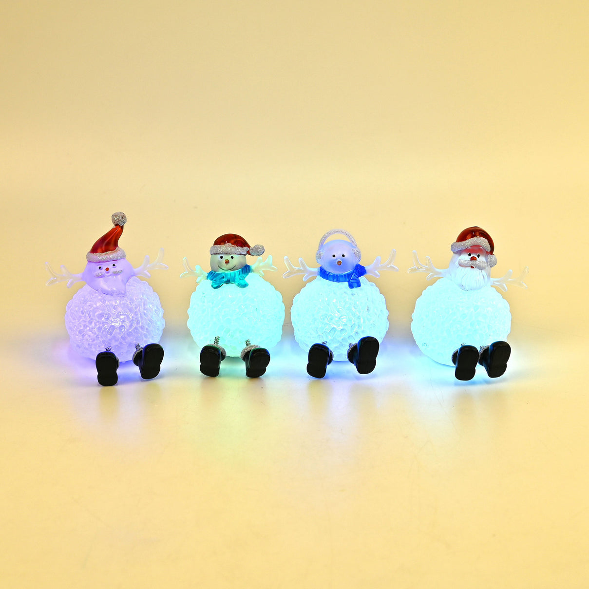 Set of 4 Battery Operated Lighted Santa Gnome Christmas Decor Lights 7572219 4
