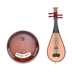 Lute Shape Mechanical Music Box - Brown