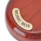 Lute Shape Mechanical Music Box - Brown