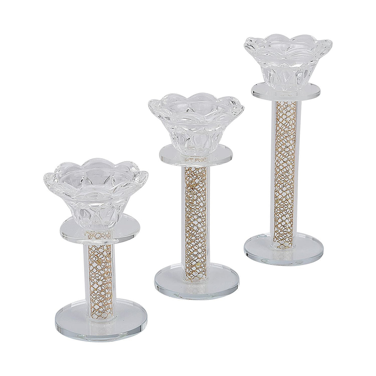 Set of 3 Candle Holder - Gold 7573898 0