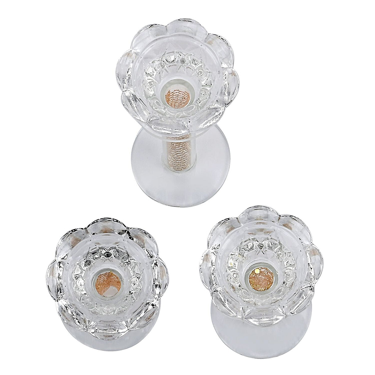 Set of 3 Candle Holder - Gold 7573898 1