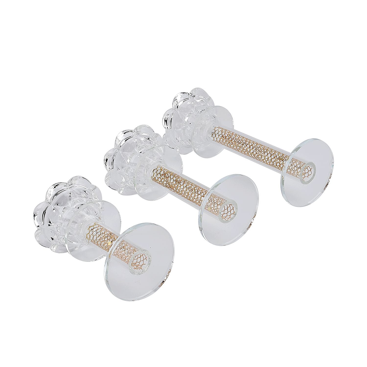 Set of 3 Candle Holder - Gold 7573898 2