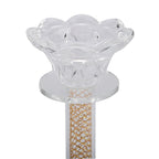 Set of 3 Glass Candle Holders - Gold