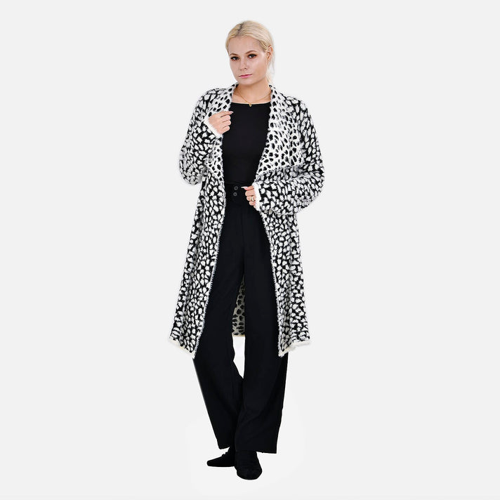 Tamsy Patterned Long Cardigan 7575466 1