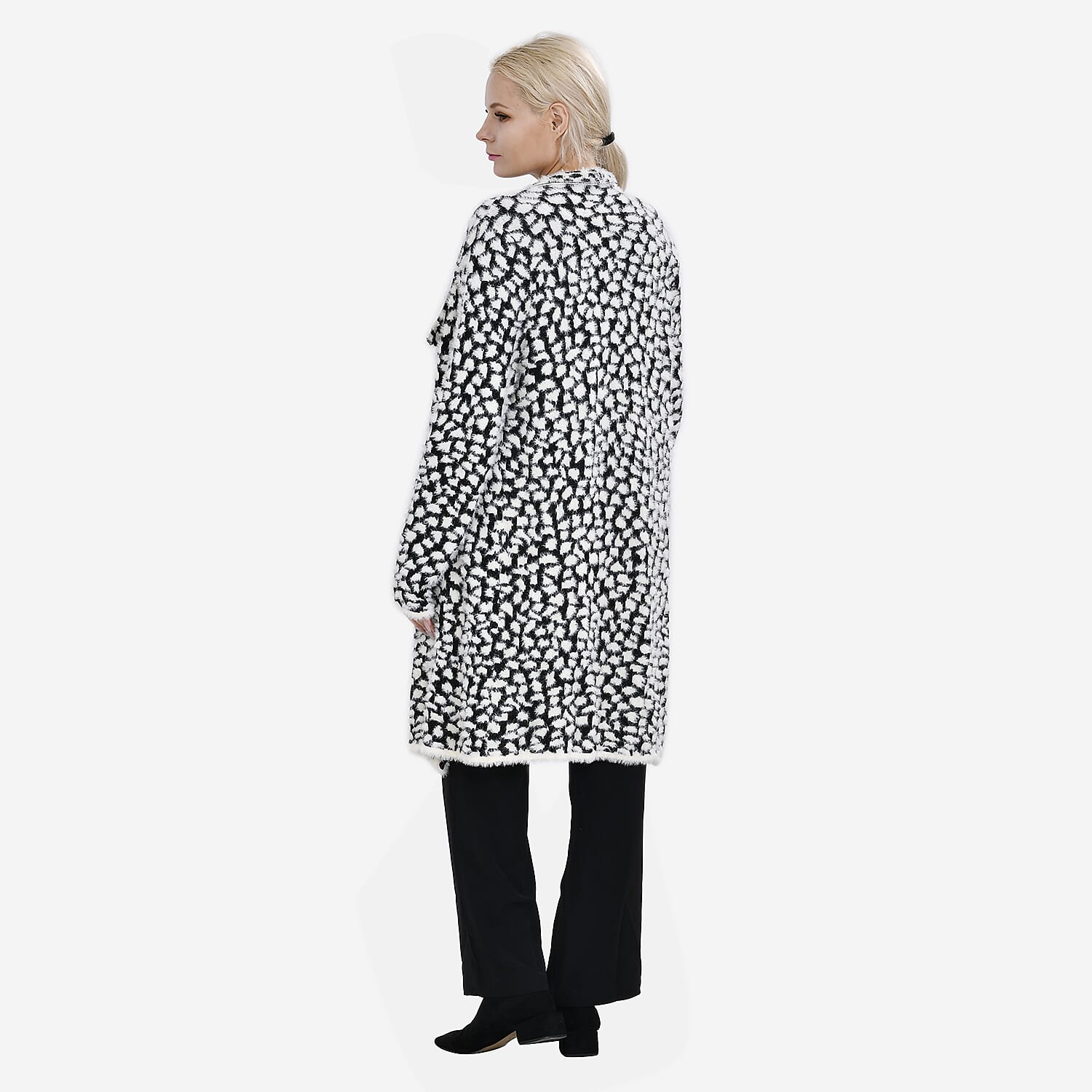 Tamsy Patterned Long Cardigan 7575466 4