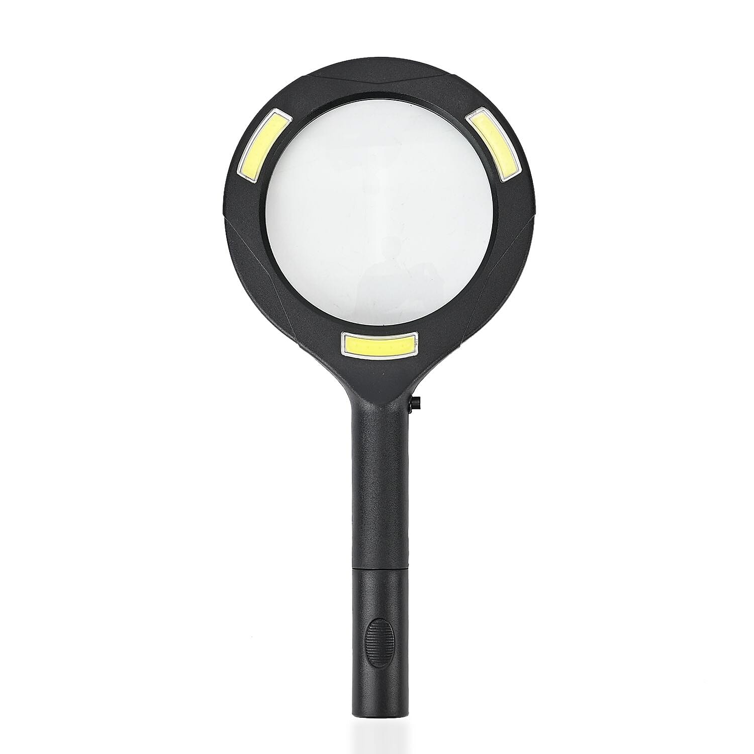 3 COB LED Powered Reading Magnifying Glass Lens 3X Reading (2 AA  Batteries, Not Incl.) - Black 7577214 0