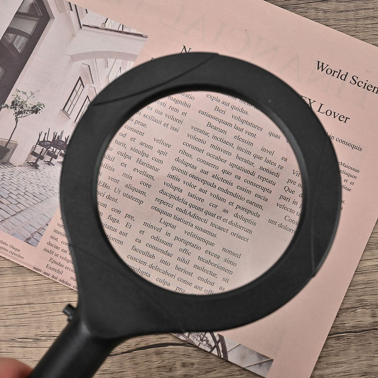3 COB LED Powered Reading Magnifying Glass Lens 3X Reading (2 AA  Batteries, Not Incl.) - Black 7577214 2
