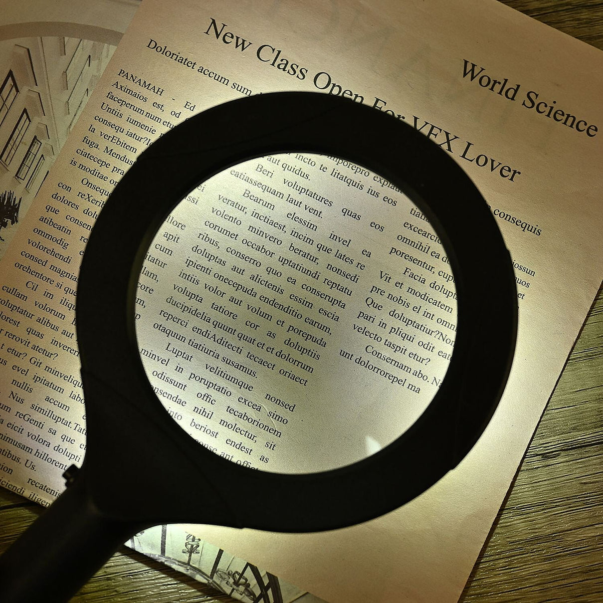3 COB LED Powered Reading Magnifying Glass Lens 3X Reading (2 AA  Batteries, Not Incl.) - Black 7577214 3