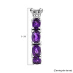 Amethyst Hoop Earrings with Clasp 6.23 Ct.