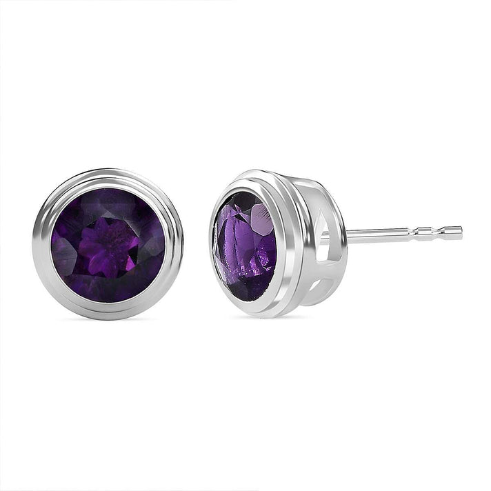 Skyblue Topaz Soliatire Stud Earrings in Sterling Silver 1.70 Ct 7577570 1