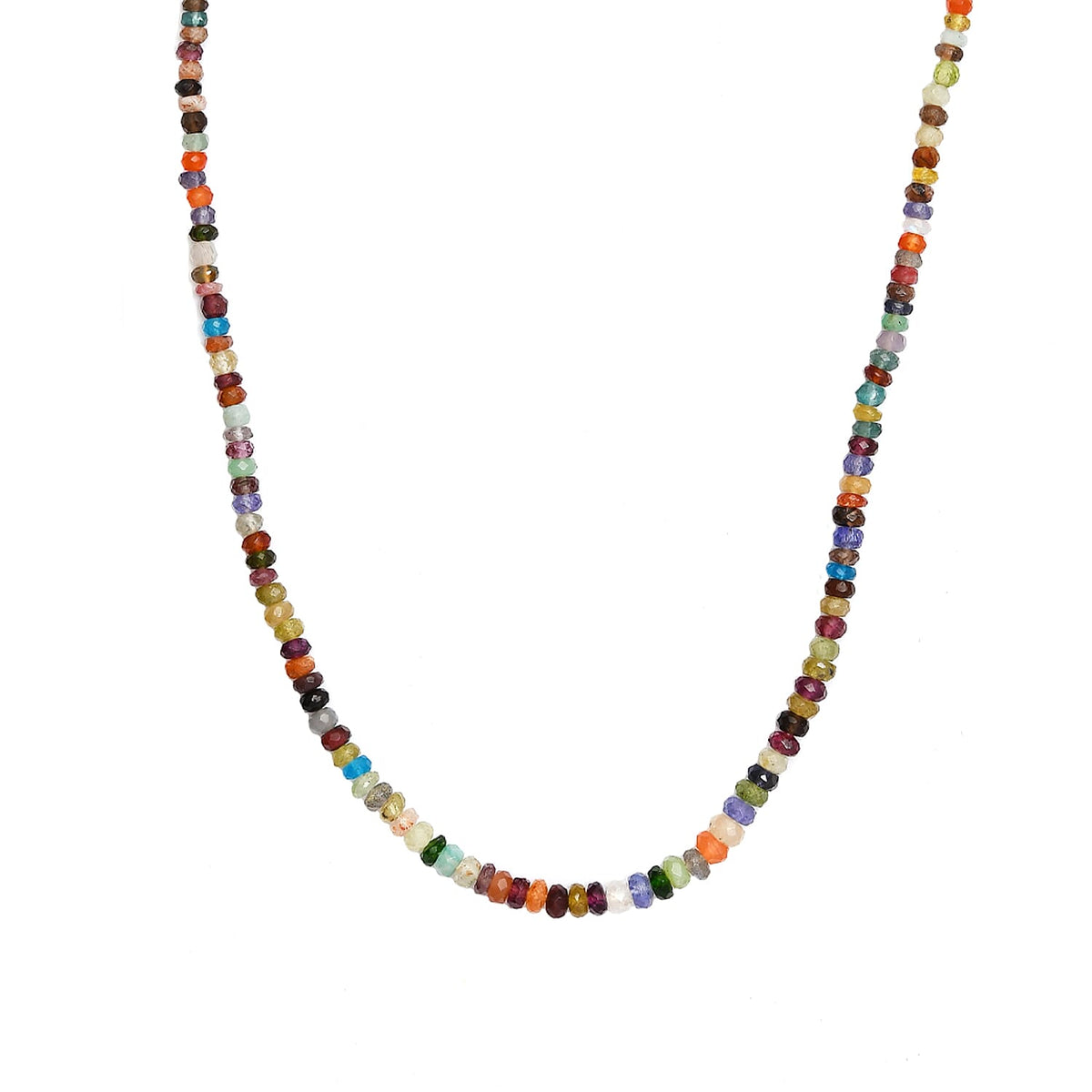 Multi Gemstones Necklace (Size - 18) in 18K Vermeil Yellow Gold Plating Sterling Silver 70.00 ct 70.000 Ct. 7579071 0