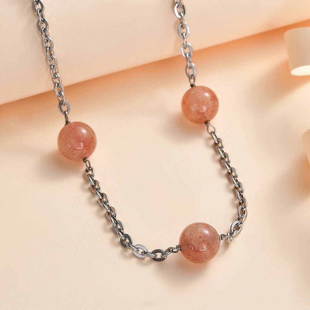 Tanzanian Natronite Necklace (Size - 24) Stainless Steel 45.00 ct 45.000 Ct. 7579087 3