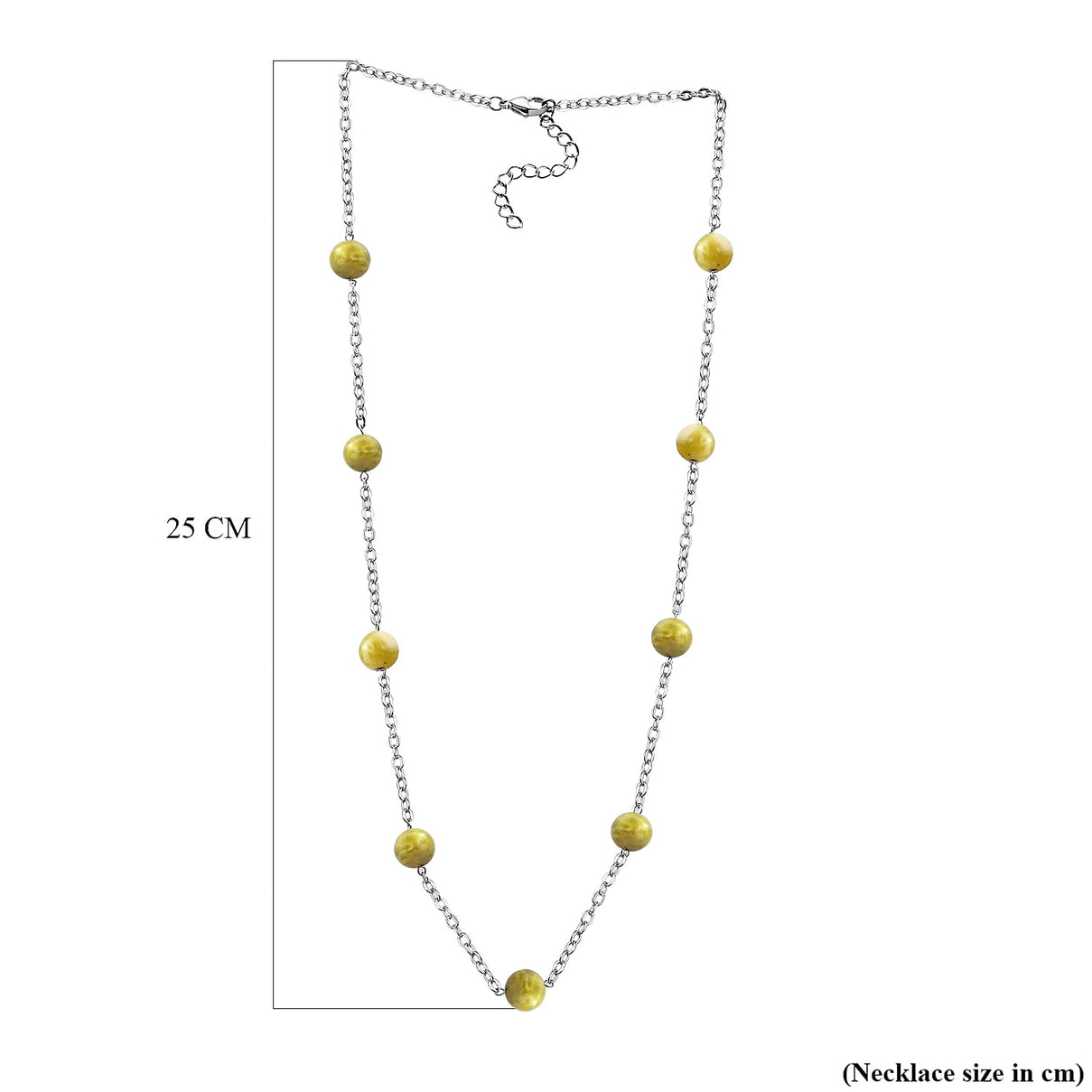 Connemara Marble Station Beads Necklace (Size - 24-2 inch Ext.) 28.12 Ct. 7579088 4