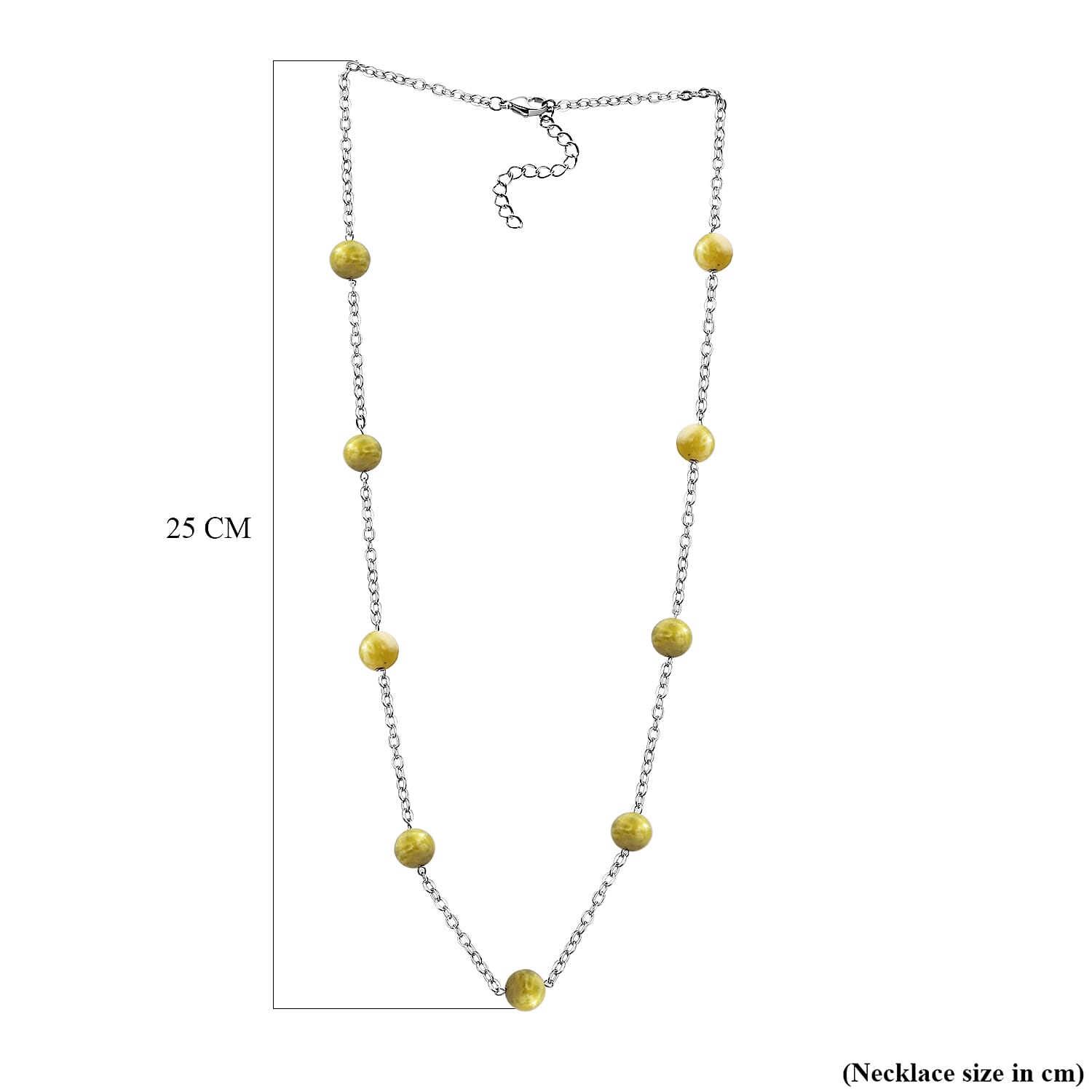 Connemara Marble Station Beads Necklace (Size - 24-2 inch Ext.) 28.12 Ct. 7579088 4