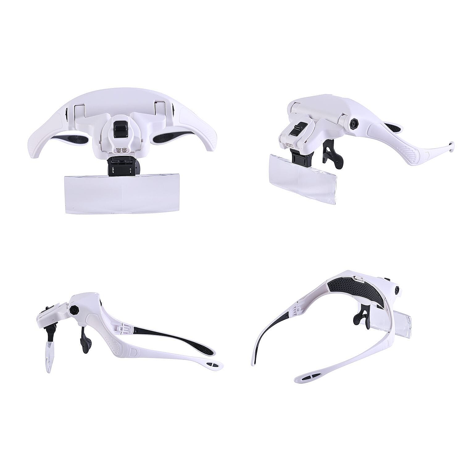 Magnifying Eyeglasses with Five Lenses of Different Magnifications (3XAAA Not Incl.) - White 7580076 2