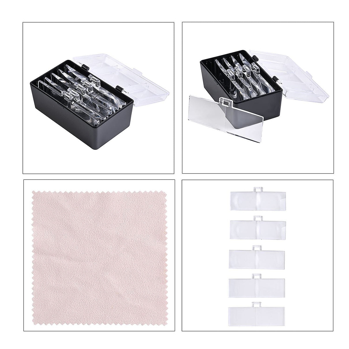 Magnifying Eyeglasses with Five Lenses of Different Magnifications (3XAAA Not Incl.) - White 7580076 6