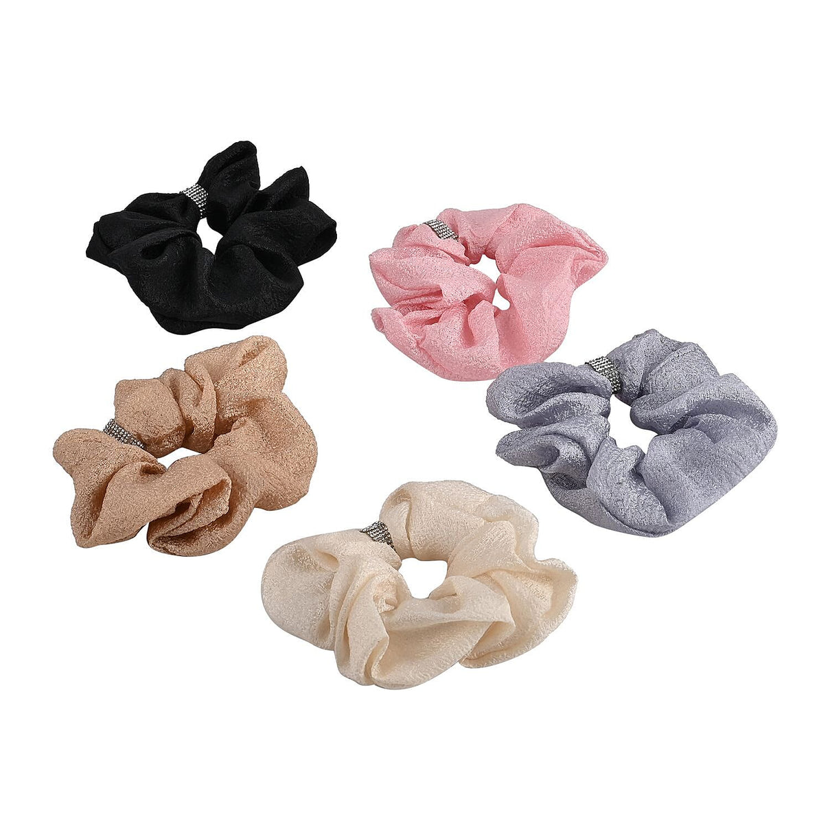 Set of 10 Hairband Embedded With Silver Pearls - Multi 7591562 2