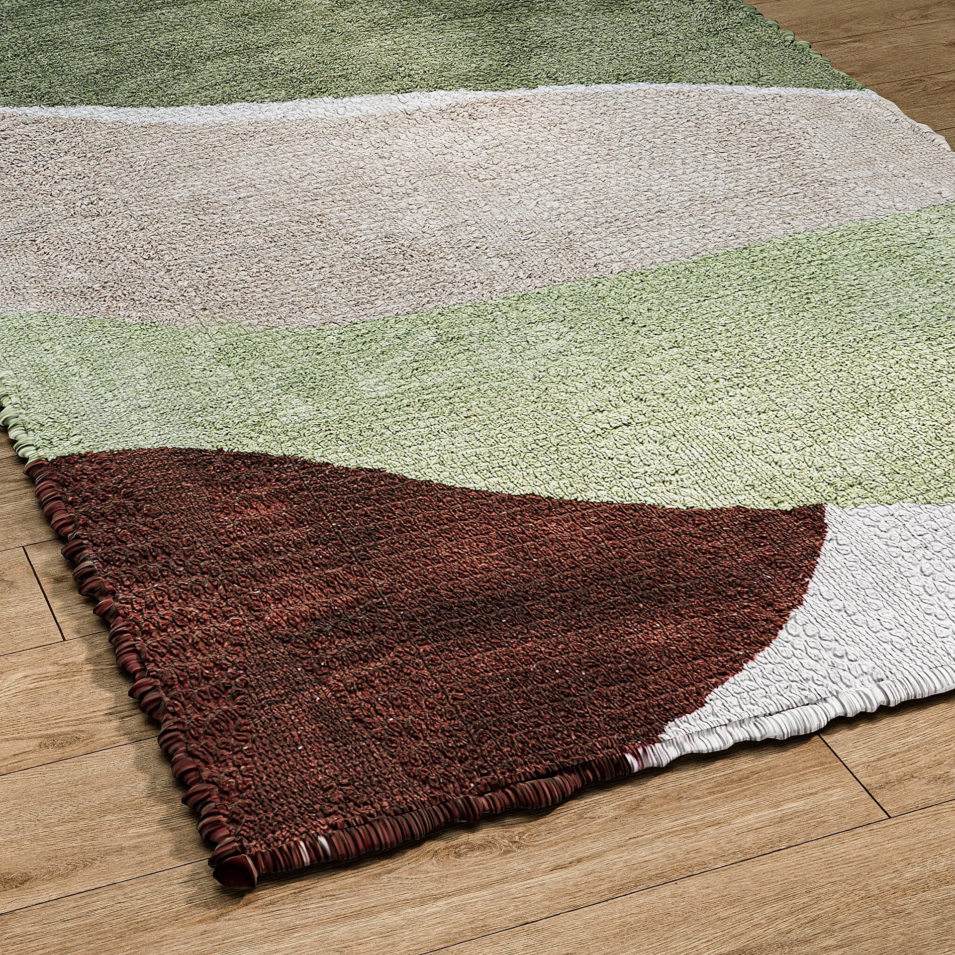 Handmade In India 100% Cotton Tufted Area Rug (Size 152 x 90 cm) - Multi 7592120 1