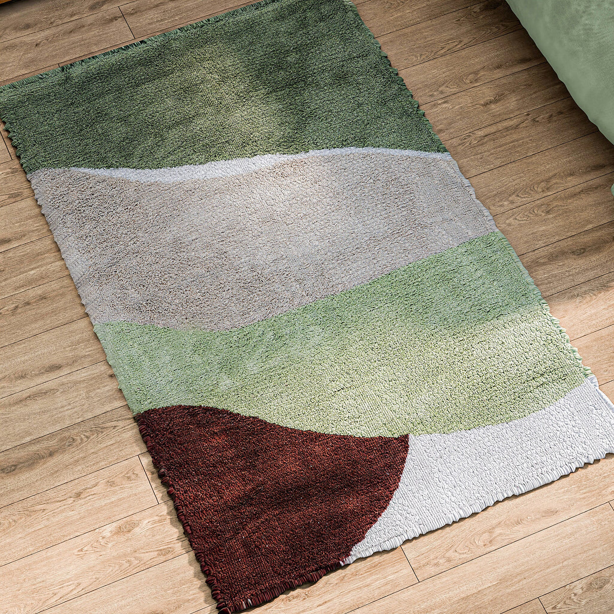 Handmade In India 100% Cotton Tufted Area Rug (Size 152 x 90 cm) - Multi 7592120 2