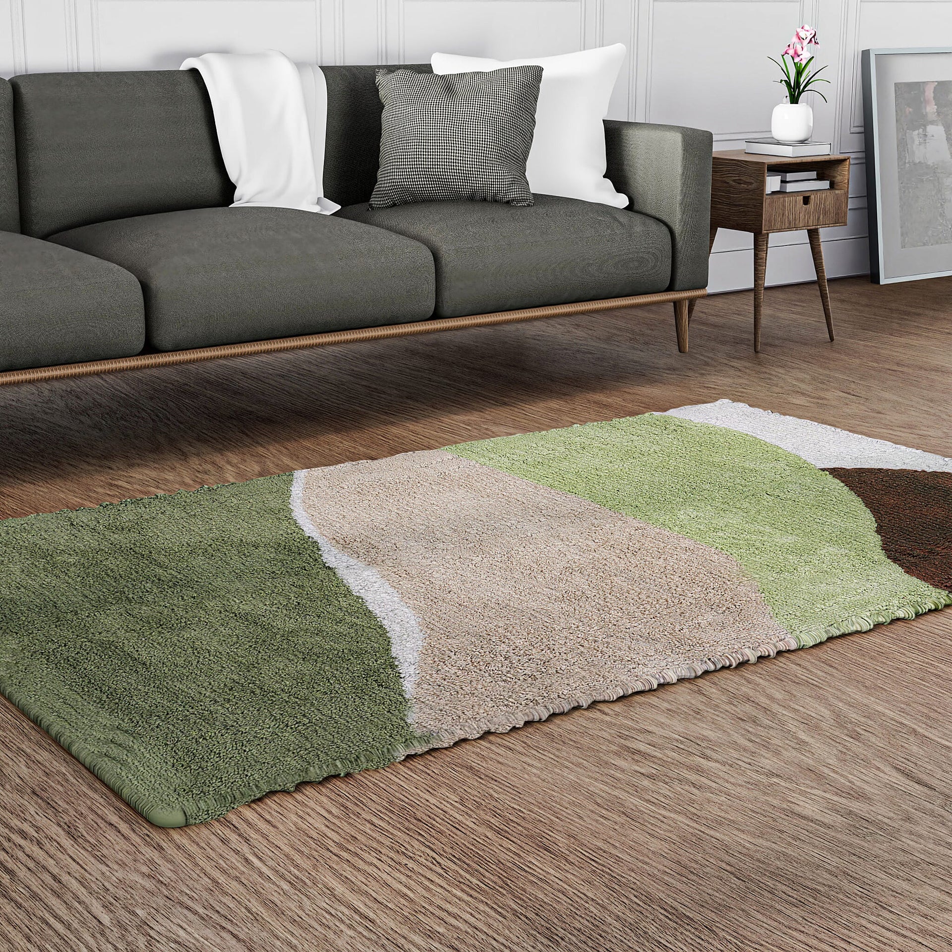 Handmade In India 100% Cotton Tufted Area Rug (Size 152 x 90 cm) - Multi 7592120 3
