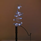 New Collection- Set of 4 Solar Copper Spiral Pattern Garden Stake LED Light