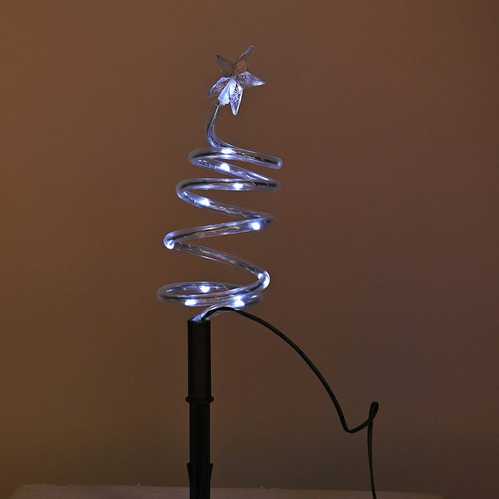 Set of 4 Solar Spiral Star Garden Stake Lights 7592342 2